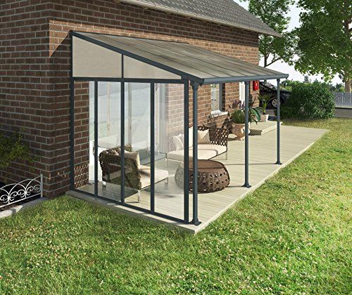 Palram Seitenwand ‚FERIA 3 x 10 GRAU 264 x 3 4 x 260 305 cm